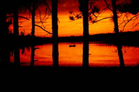 Beautiful sunset on a Boundary Waters Canoe Area lake
